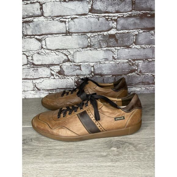 Mephisto Chestnut Brown Leather Steve Urban Sneaker Shoes Men’s Sz 10.5M US/44EU